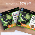 Buy one Original HP Ink, get a 2nd cartridge of equal or lesser value for 50% off